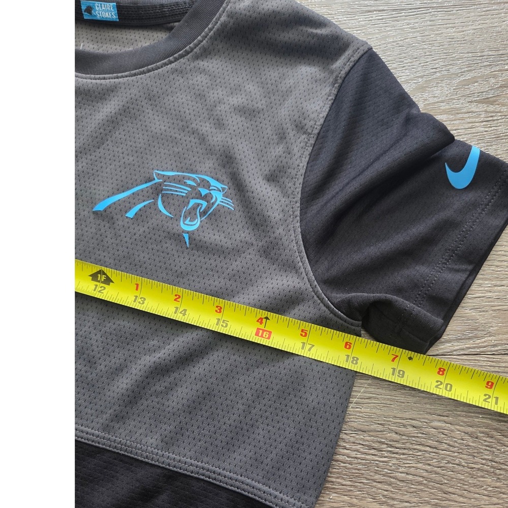 Nike Carolina Panthers NFL T-Shirt Women Medium Black Grey Dri-FIT Logo - Picture 4 of 7
